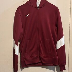 Nike Men's Maroon and White Sweater